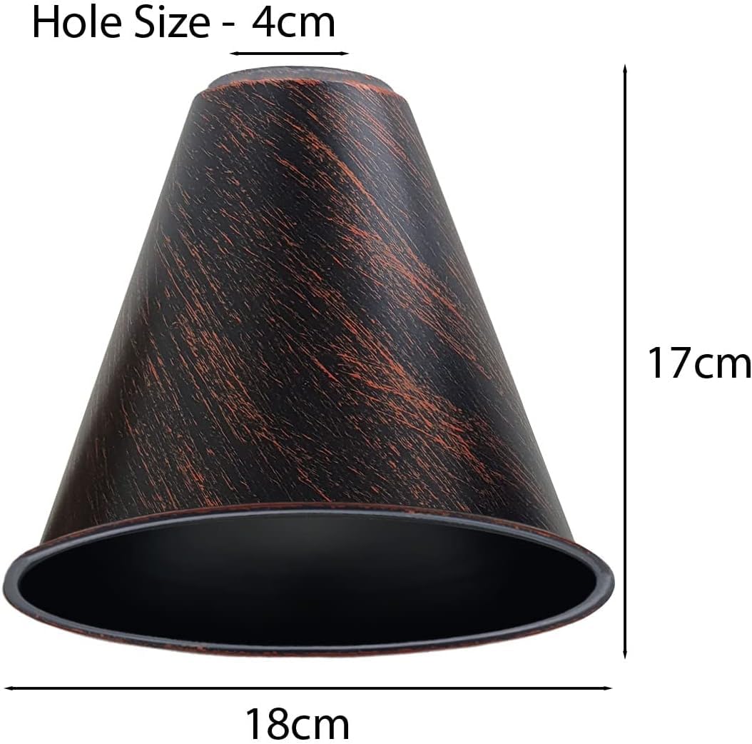 Long Cone Lamp Shade 18 cm – Easy Fit, 4 Industrial Finishes - photo 17