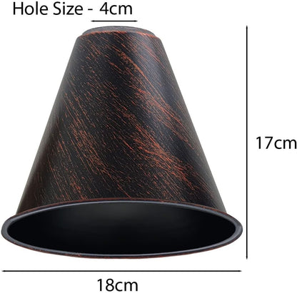Long Cone Lamp Shade 18 cm – Easy Fit, 4 Industrial Finishes - photo 17