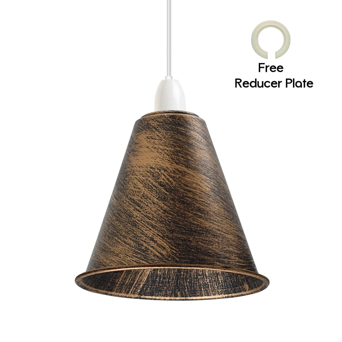 Long Cone Lamp Shade 18 cm – Easy Fit, 4 Industrial Finishes - photo 6