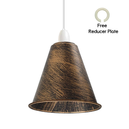 Long Cone Lamp Shade 18 cm – Easy Fit, 4 Industrial Finishes - photo 6