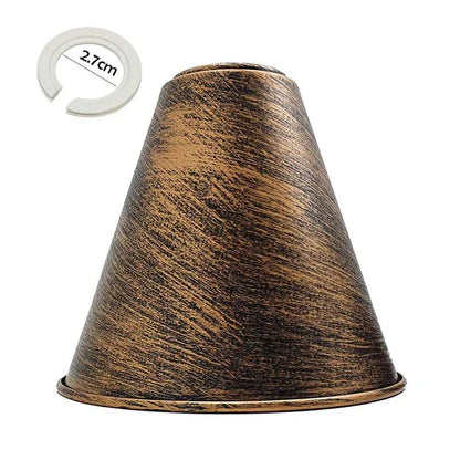 Long Cone Lamp Shade 18 cm – Easy Fit, 4 Industrial Finishes - Brushed Copper, 18 cm, Shade Only, Single