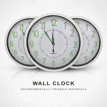 Glow in the Dark Wall Clock – 30 cm, White Frame, Luminous Numbers - photo 3