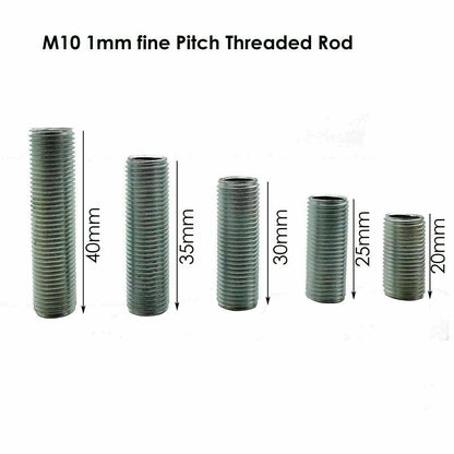 M10 Threaded Lamp Tube 25 mm – Zinc Alloy, Pack of 5 - photo 5