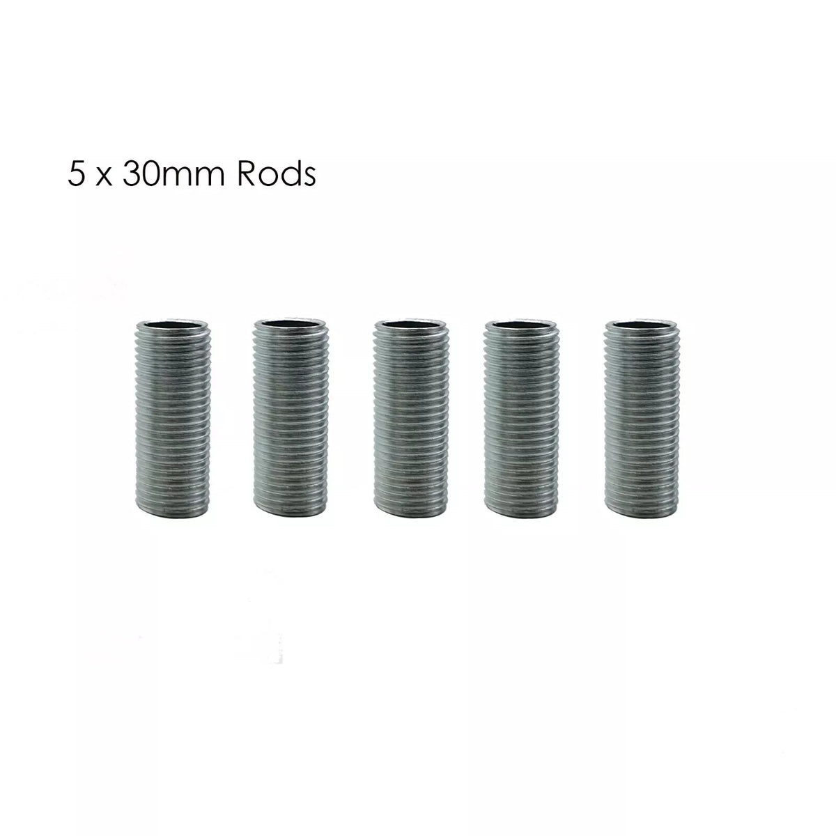 M10 Threaded Lamp Tube 30 mm – Zinc Alloy, Pack of 5 - 30 mm, Standard, Pack of 5