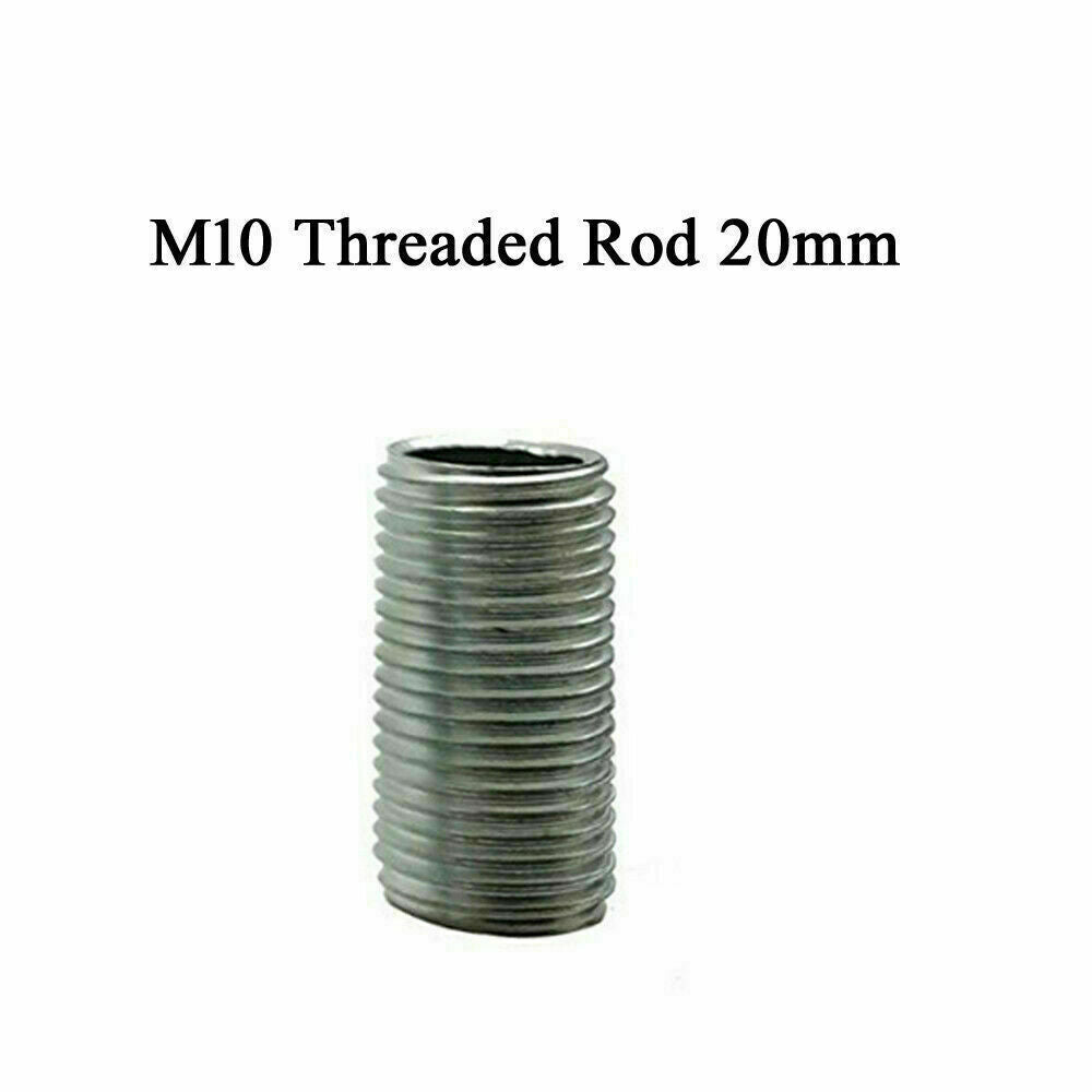 M10 Threaded Lamp Nipple 20 mm – Zinc Alloy, Single or Pack of 10