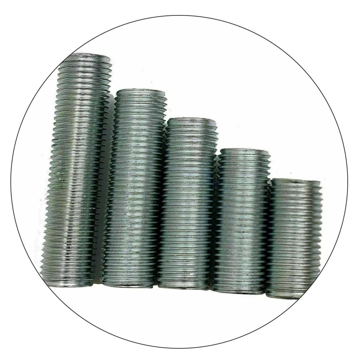 M10 Threaded Lamp Tube 30 mm – Zinc Alloy, Pack of 5 - photo 2