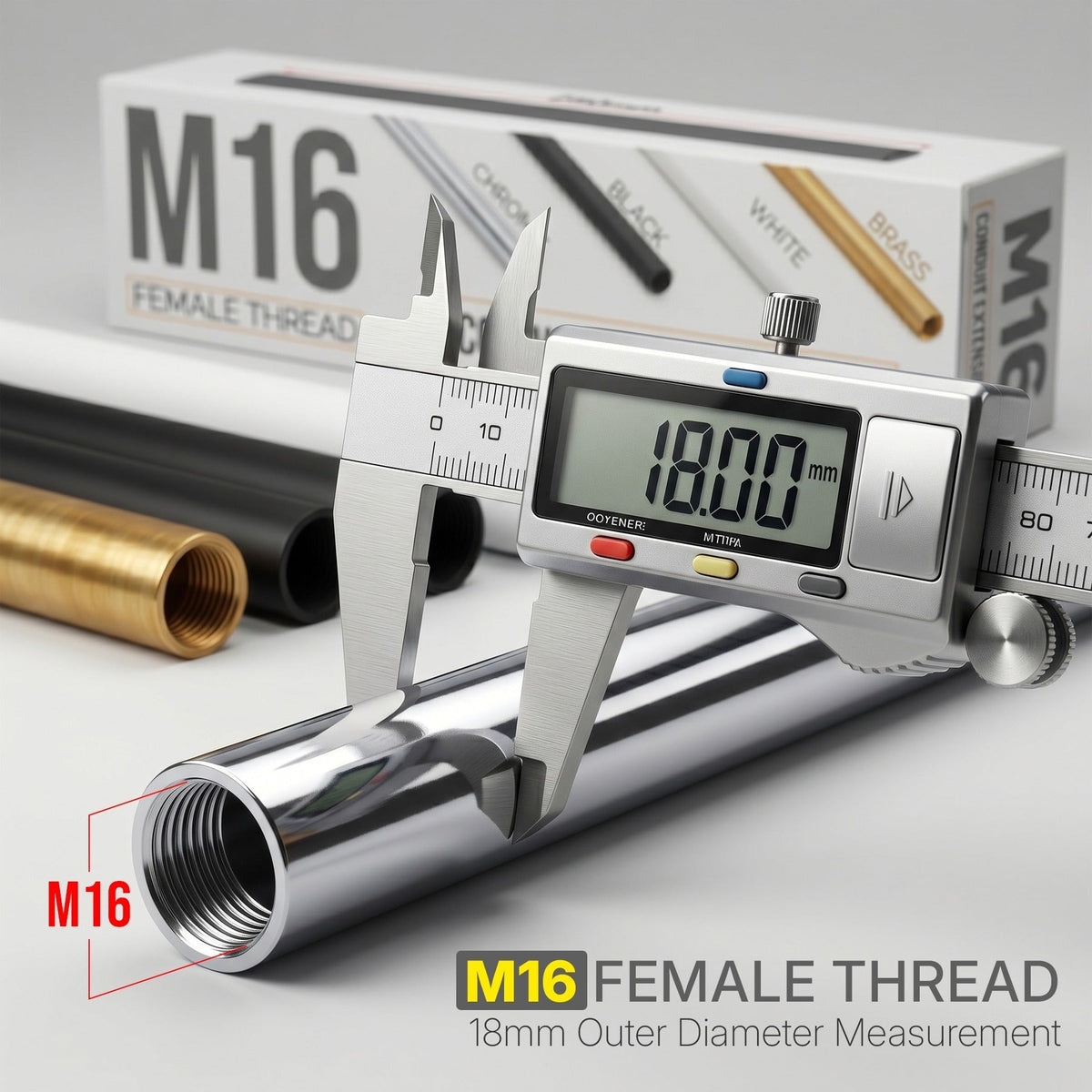M16 Female Threaded Hollow Lamp Pipe 250mm - photo 10