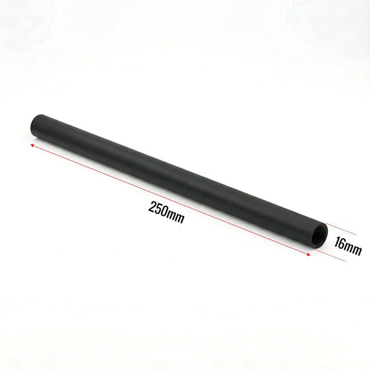 M16 Female Threaded Hollow Lamp Pipe 250mm - Black