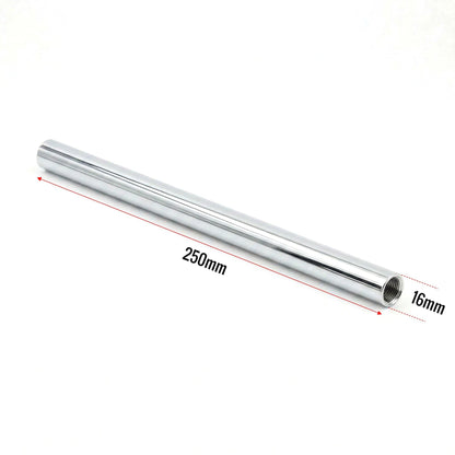 M16 Female Threaded Hollow Lamp Pipe 250mm - Chrome