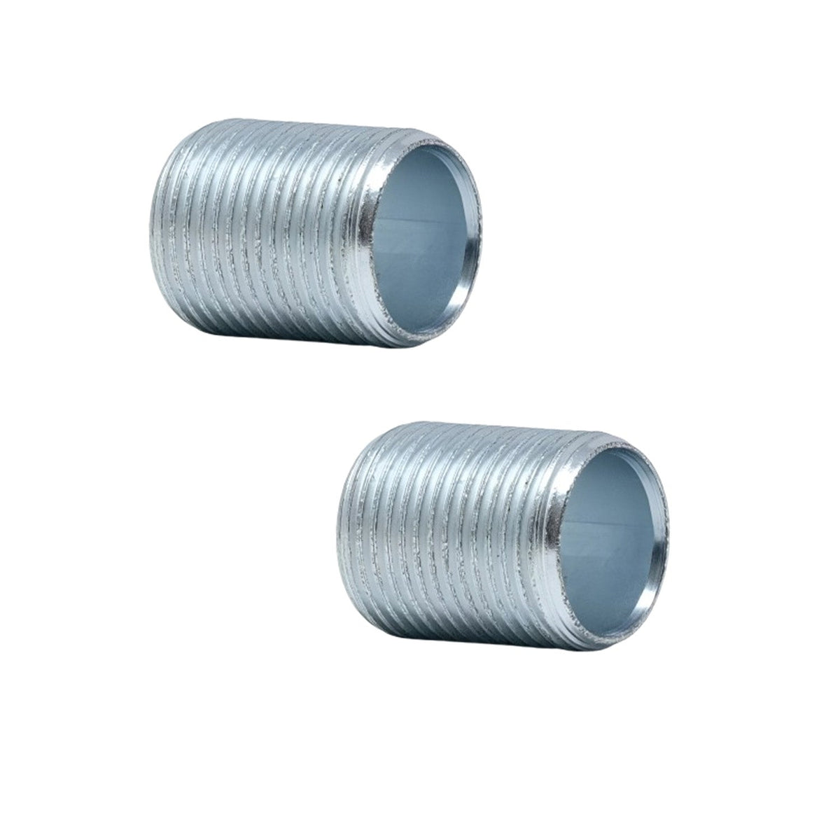 M20 Galvanised Steel Conduit Connector Nipple - Pack of 2