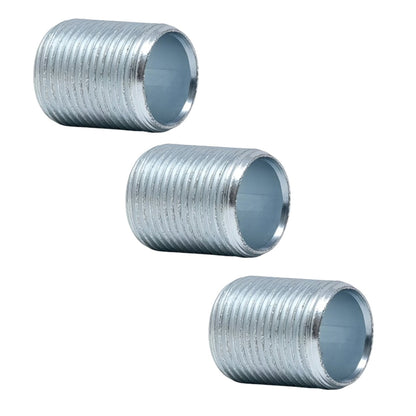M20 Galvanised Steel Conduit Connector Nipple - Pack of 3