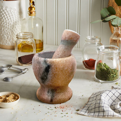 Small Marble Pestle and Mortar – Ivory, Pink, Grey or Black, 11 cm - photo 14