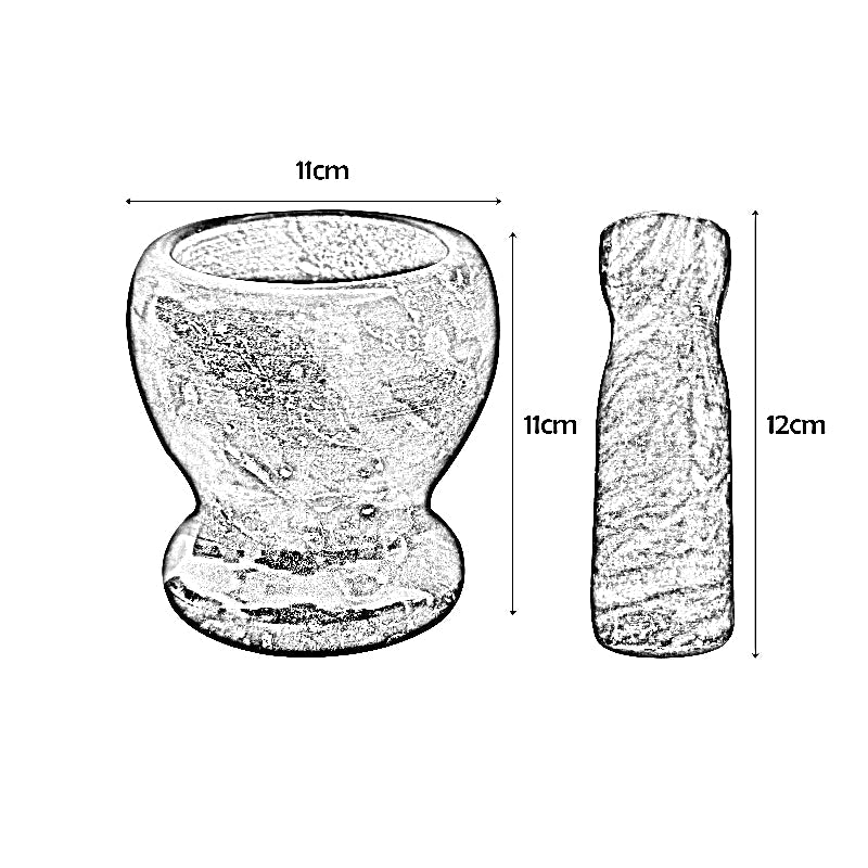 Small Marble Pestle and Mortar – Ivory, Pink, Grey or Black, 11 cm - photo 3