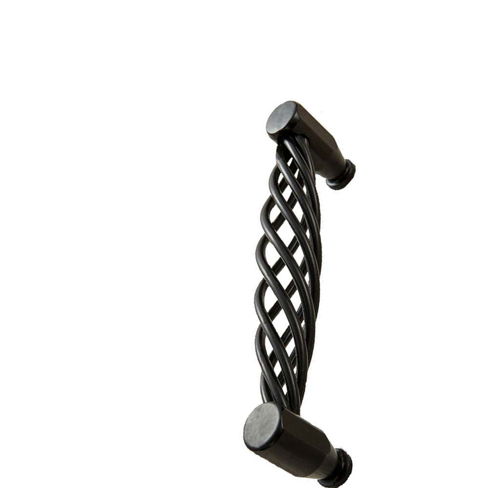 Black Birdcage Bar Handles – 128 mm Hole Centres, Twisted Iron, Packs of 2 or 3 - photo 6