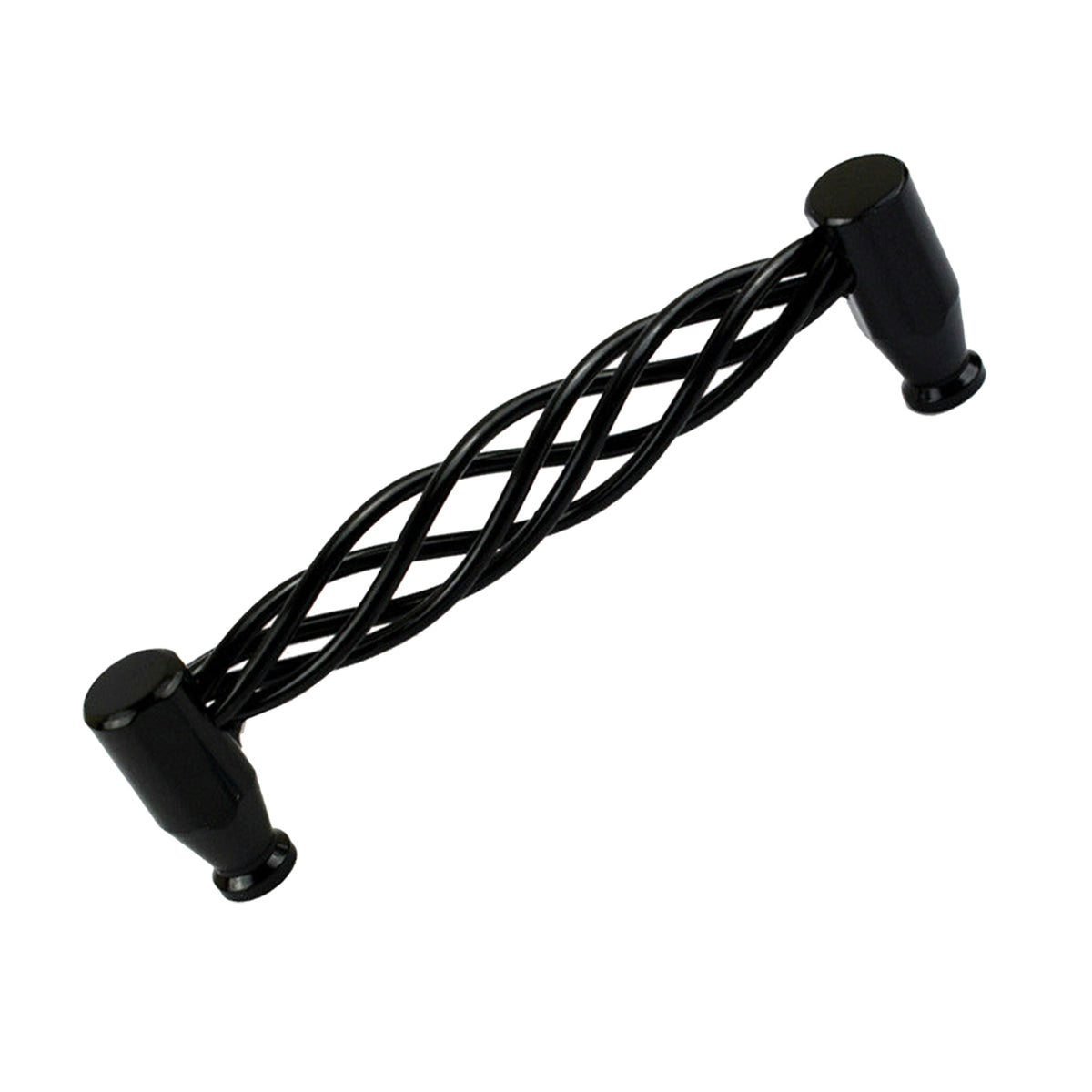 Black Birdcage Bar Handles – 128 mm Hole Centres, Twisted Iron, Packs of 2 or 3 - photo 7