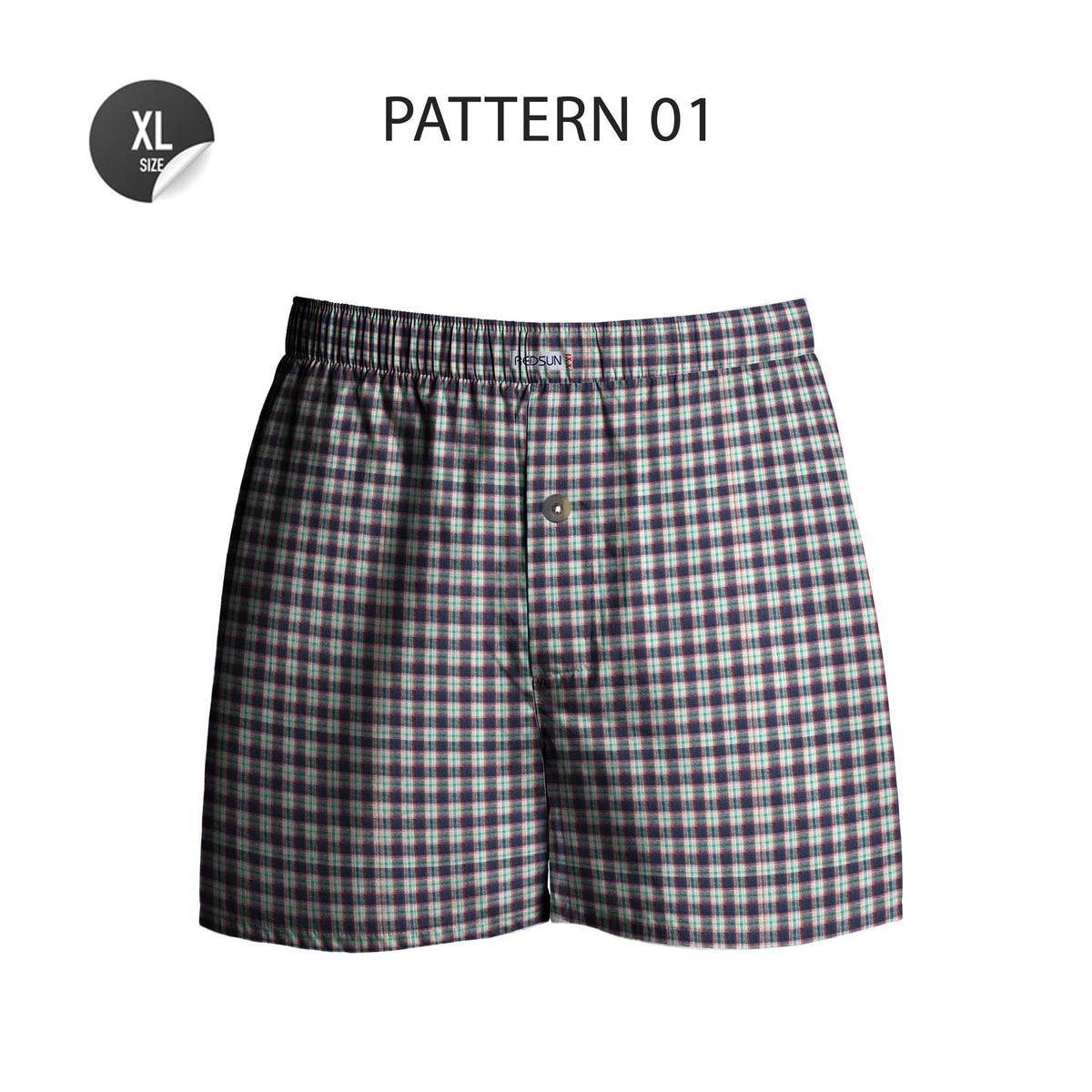 Men's Cotton Boxer Shorts, Pack of 3 – Navy, Dark Navy & Blue-Grey, XL or XXL - XL, Navy & White + Dark Navy + Grey-Blue Fine Stripe