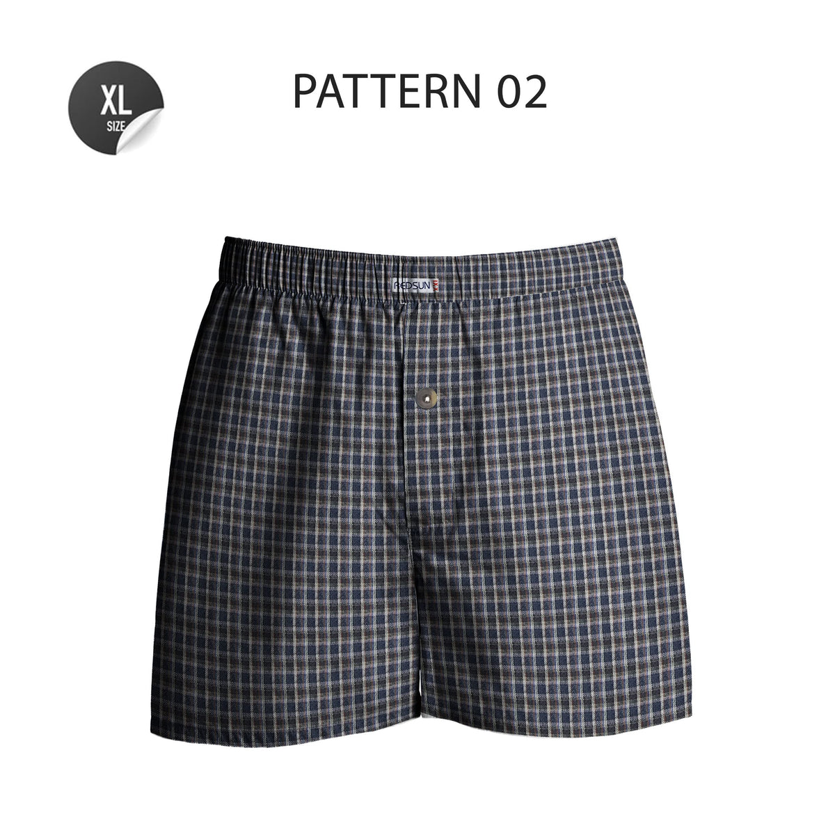 Men's Cotton Boxer Shorts, Pack of 3 – Navy, Dark Navy & Blue-Grey, XL or XXL - photo 3