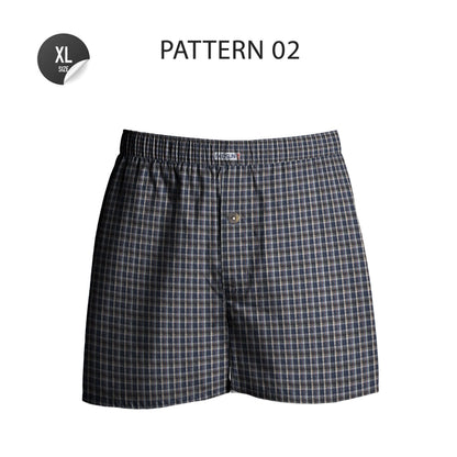 Men's Cotton Boxer Shorts, Pack of 3 – Navy, Dark Navy & Blue-Grey, XL or XXL - photo 3