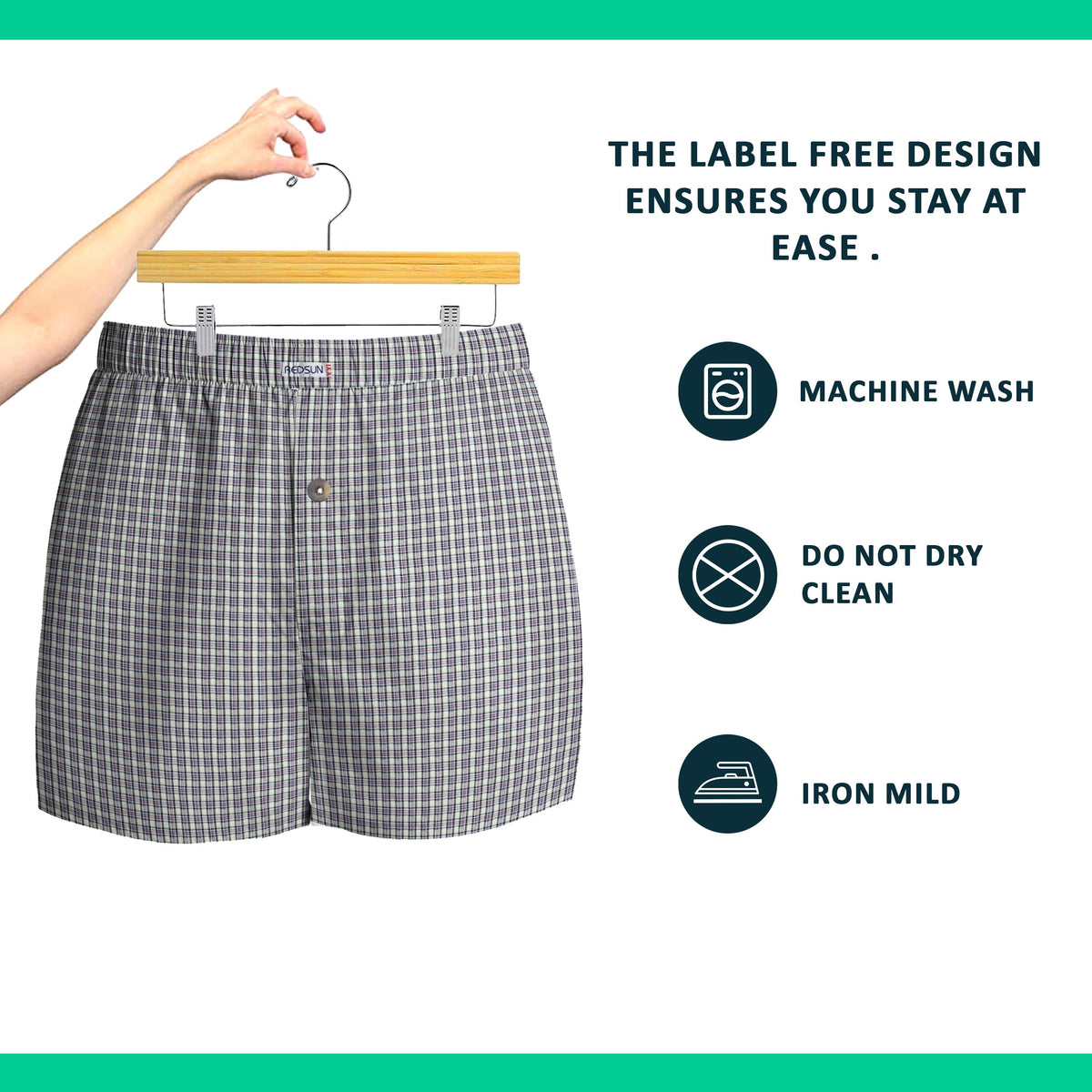 Men's Woven Cotton Boxer Shorts, Pack of 3 – Mixed Check Sets, L to XXL - photo 5