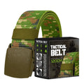 Camouflage Webbing Belt – Green or Jungle Camo, Square Buckle, 120 cm - Green Camo