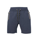 Men's Jogger Shorts – Zip Pockets, Blue Marl or Black with Red Zips - Blue Marl, Single