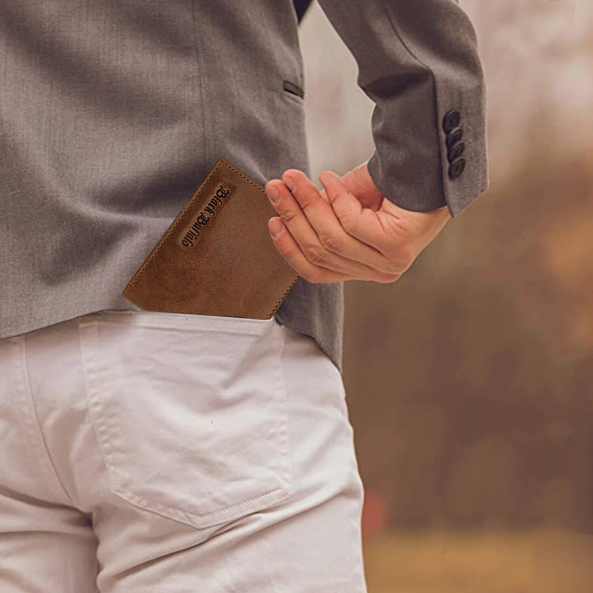 Men's Leather Bifold Wallet – Slim, Coin Pocket, Brown or Light Brown - photo 6