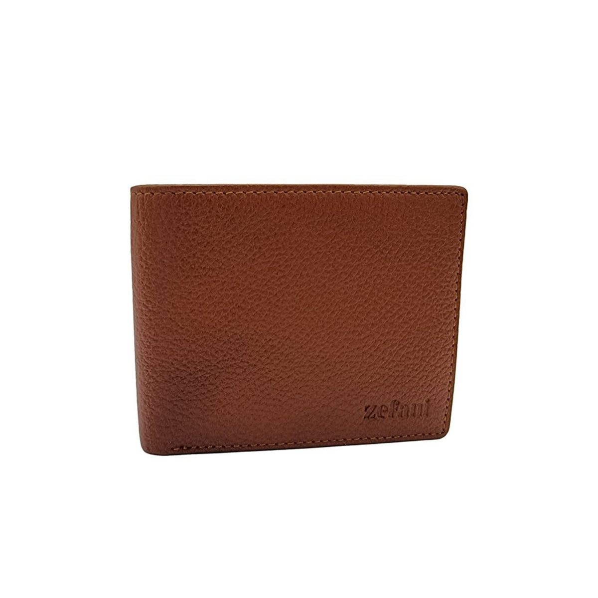 Men's Leather Bifold Wallet – Slim, Coin Pocket, Brown or Light Brown - Light Brown