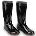 Men's PVC Wellington Boots – Black, Calf Height, Non-Slip Sole, EU 41 or 43 - EU 41