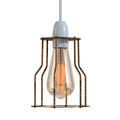 Flared Bar Cage Lamp Shade – Brushed Copper, Easy Fit with Reducer Ring - Brushed Copper, with Reducer Ring, Single