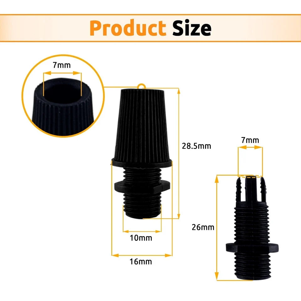Plastic Cord Grip with Threaded Base – Black, Green, Army Green, White - photo 6