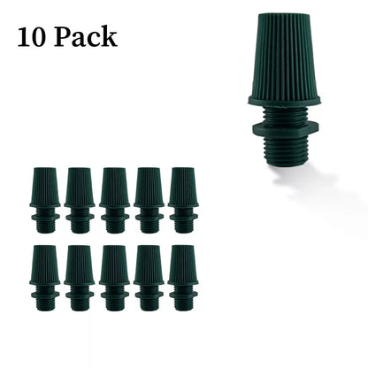 Plastic Cord Grip with Threaded Base – Black, Green, Army Green, White - Green, Pack of 10, Standard