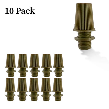 Plastic Cord Grip with Threaded Base – Black, Green, Army Green, White - Army Green, Pack of 10, Standard