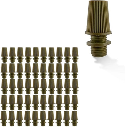 Plastic Cord Grip with Threaded Base – Black, Green, Army Green, White - Army Green, Pack of 50, Standard