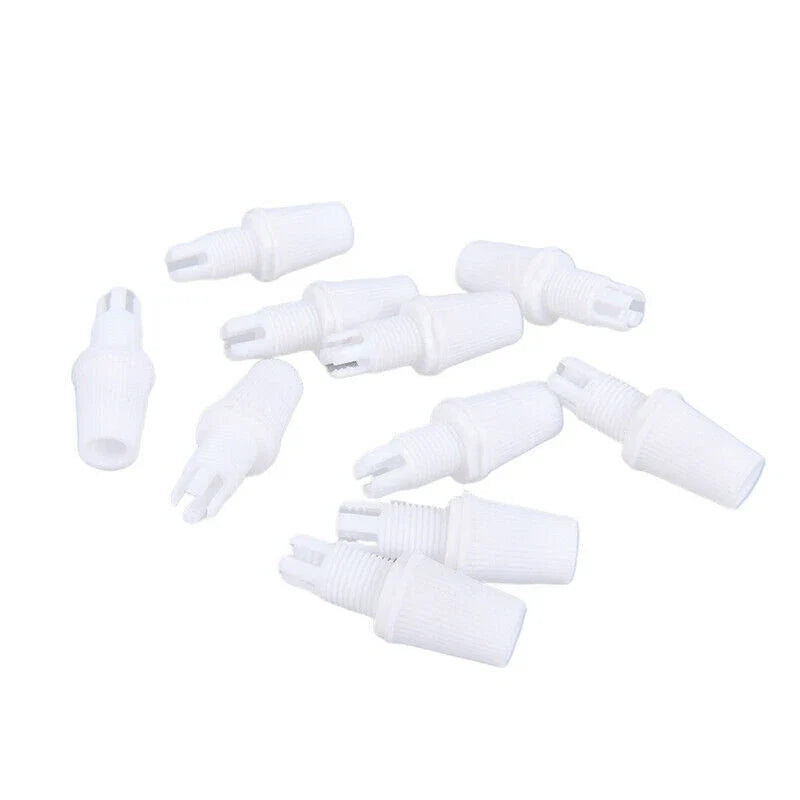 Plastic Cord Grip with Threaded Base – Black, Green, Army Green, White - White, Pack of 50, Standard