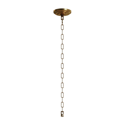 Hanging Chain 80 cm with Ceiling Plate & Hook – Yellow Brass