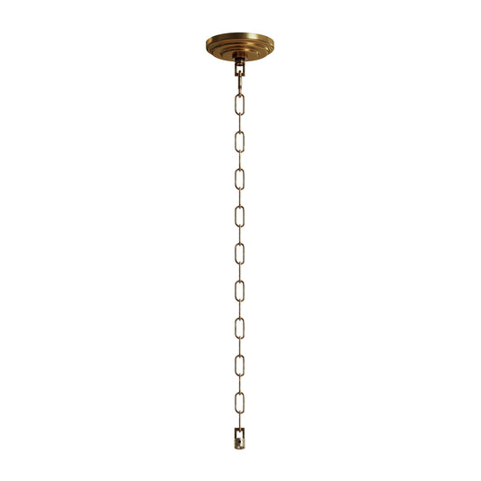 Hanging Chain 80 cm with Ceiling Plate & Hook – Yellow Brass