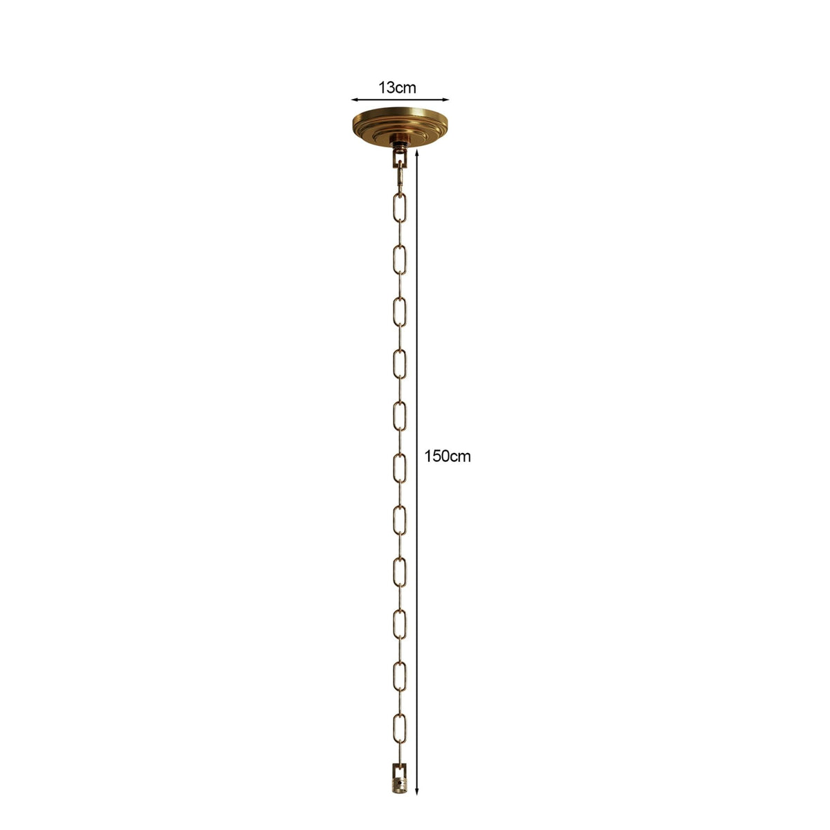 Metal Hanging Link Chain 80cm 25kg with Ceiling Rose Hook Plate - photo 8