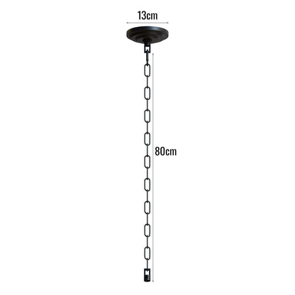 Metal Hanging Link Chain 80cm 25kg with Ceiling Rose Hook Plate - photo 3