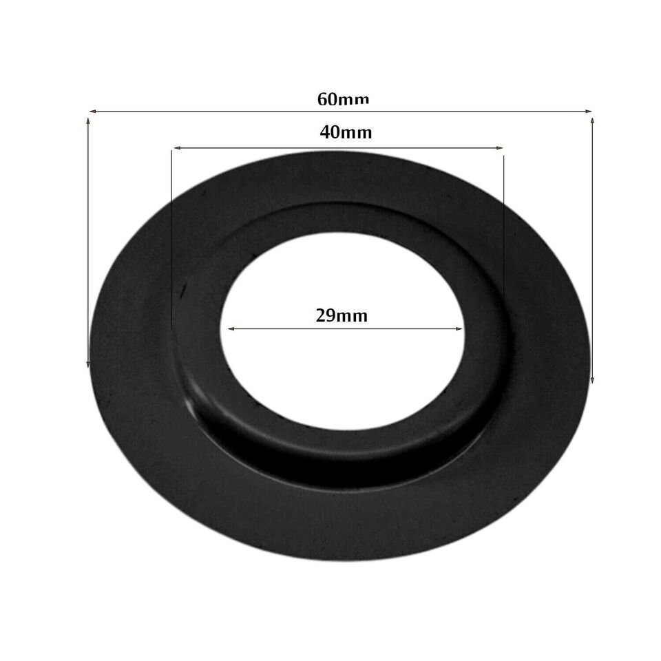 Black Metal Lampshade Reducer Plate – 60 mm, 29 mm Hole