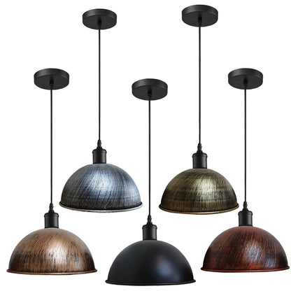 Metal Shade Pendant Light – Black Holder, Barn, Dome or Cone, E27 - photo 28