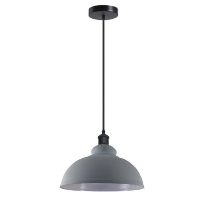 Metal Shade Pendant Light – Black Holder, Barn, Dome or Cone, E27 - photo 23