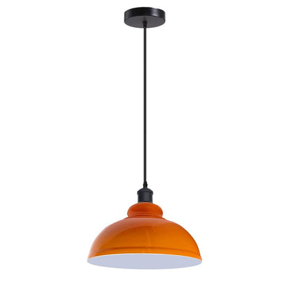 Metal Shade Pendant Light – Black Holder, Barn, Dome or Cone, E27 - photo 24
