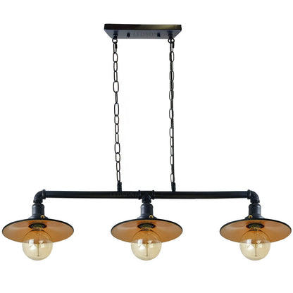 3-Light Water Pipe Pendant Bar – Industrial, E27, 4 Finishes - photo 21