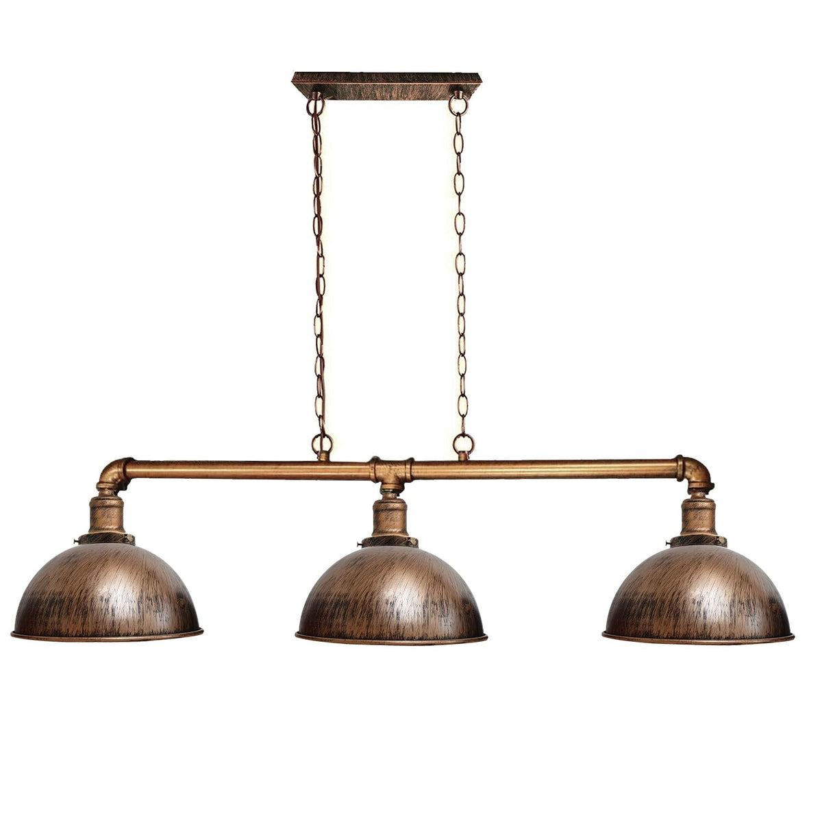 3-Light Water Pipe Pendant Bar – Industrial, E27, 4 Finishes - photo 16