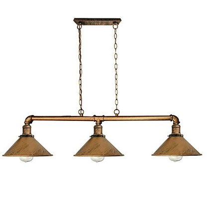 3-Light Water Pipe Pendant Bar – Industrial, E27, 4 Finishes - photo 20