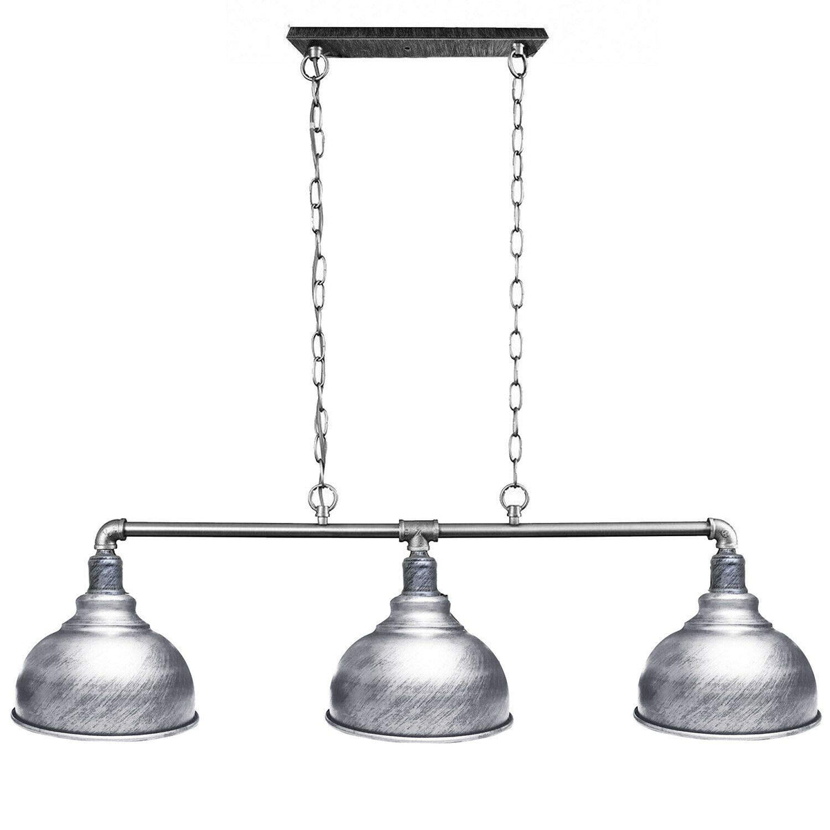 3-Light Water Pipe Pendant Bar – Industrial, E27, 4 Finishes - photo 17