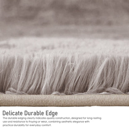 Fluffy Microfibre Door Mat – 50 x 80 cm, Non-Slip, Grey, Beige or Pink - photo 11