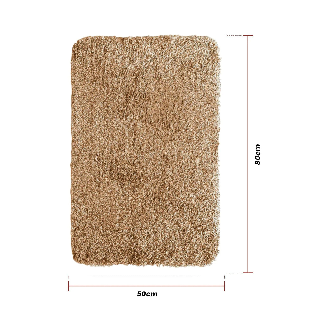 Fluffy Microfibre Door Mat – 50 x 80 cm, Non-Slip, Grey, Beige or Pink - photo 3