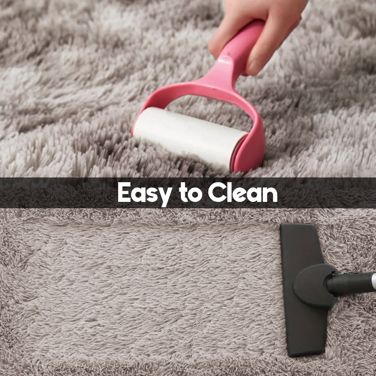 Fluffy Microfibre Door Mat – 50 x 80 cm, Non-Slip, Grey, Beige or Pink - photo 7