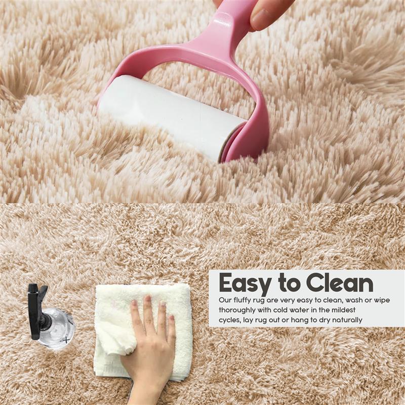 Fluffy Microfibre Door Mat – 50 x 80 cm, Non-Slip, Grey, Beige or Pink - photo 9